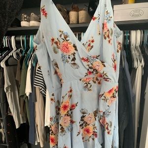 Super down size small mini floral dress